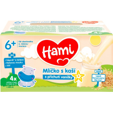 HAMI mlíčko s kaší s příchutí vanilky 4x250 ml HAMI mlíčko s kaší s příchutí vanilky 4x250 ml