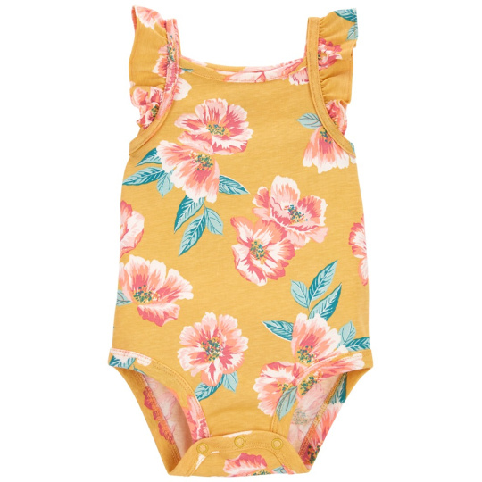 CARTER'S Body na ramínka Pink Flowers holka 9m