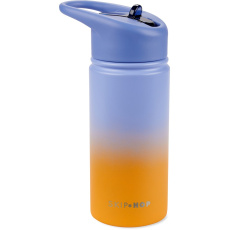 SKIP HOP Láhev s brčkem nerezová Wander - ombré blue, 450ml