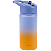 SKIP HOP Láhev s brčkem nerezová Wander - ombré blue, 450ml