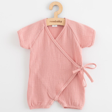Kojenecký letní mušelínový overal New Baby pink Kojenecký letní mušelínový overal New Baby pink