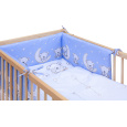 Dětská postýlka s vyndavacími příčkami - přírodní ECO - 120x60 cm s kompletní výbavou Toro Barva soupravy: Toro modrá