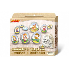 Kameny s příběhem se samolepkami Jeníček a Mařenka kreativní sada v krabičce 19x16x4cm Kameny s příběhem se samolepkami Jeníček a Mařenka kreativní sada v krabičce 19x16x4cm