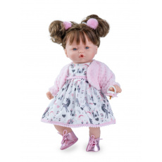 NINES 30552 PINK hnědovláska 40cm mechanická NINES 30552 PINK hnědovláska 40cm mechanická