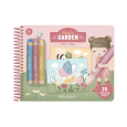 Omalovánky s pastelkami Zahrada Rosa