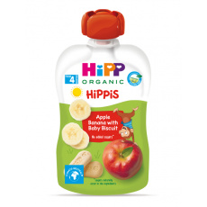 HiPP HiPPiS BIO Jablko, banán a Baby sušenky 100 g, 4m+