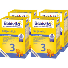 4x BEBIVITA Mléko 3 Instantní pokračovací mléčná výživa od uk. 9. měsíce, 500 g