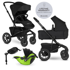 EASYWALKER Kočárek kombinovaný Jimmey 2v1 Pepper Black LITE AIR + KIDDY Evoluna i-size 2 + základna EASYWALKER Kočárek kombinovaný Jimmey 2v1 Pepper Black LITE AIR + KIDDY Evoluna i-size 2 + základna