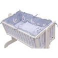 Scarlett Dětská kolébka bílá - 90x41cm s kompletní výbavou Toro Barva soupravy: Toro šedá