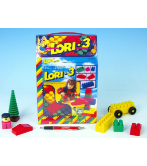 Stavebnice LORI 3 plast 50ks v krabici 19x28x10cm Stavebnice LORI 3 plast 50ks v krabici 19x28x10cm