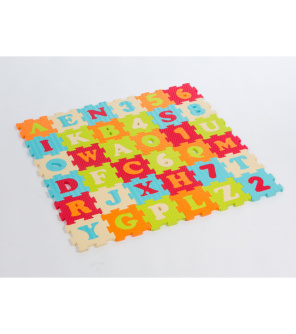 Puzzle pěnové 90x90cm písmena a čísla Puzzle pěnové 90x90cm písmena a čísla
