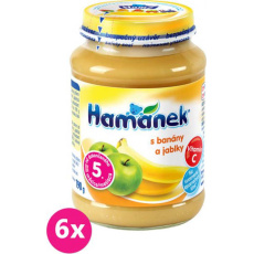 6x HAMÁNEK s Jablky a banány 190 g 6x HAMÁNEK s Jablky a banány 190 g