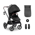 Hauck Sporťák Comfort N Care + nánožník / adaptér na autosedačku, Black
