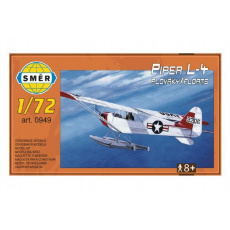 Model Piper L-4 plováky 1:72 14,7x9,3cm v krabici 25x14,5x4,5cm Model Piper L-4 plováky 1:72 14,7x9,3cm v krabici 25x14,5x4,5cm