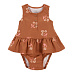 CARTER'S Body bez rukávů s volánem Brown Flowers holka 12m