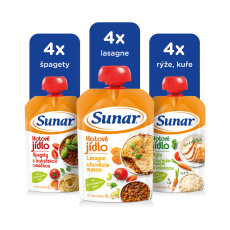 SUNAR Příkrm hotové jídlo mix příchutí 12x120 g SUNAR Příkrm hotové jídlo mix příchutí 12x120 g