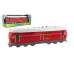 Lokomotiva/Vlak červená plast 35cm na baterie se zvukem se světlem v krabičce 41x16x12cm