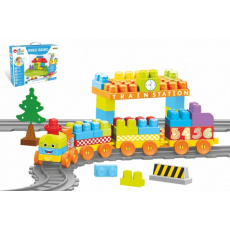 Baby Blocks vlak s kolejemi a stavebnicí plast délka dráhy 3,3m s doplňky v krabici 65x36x8cm 12m+ Baby Blocks vlak s kolejemi a stavebnicí plast délka dráhy 3,3m s doplňky v krabici 65x36x8cm 12m+