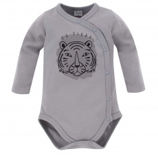 PINOKIO Body dl. rukáv na druky Le Tigre grey vel. 68 PINOKIO Body dl. rukáv na druky Le Tigre grey vel. 68