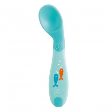 CHICCO Lžička se zahnutou špičkou chlapec 8m+ CHICCO Lžička se zahnutou špičkou chlapec 8m+