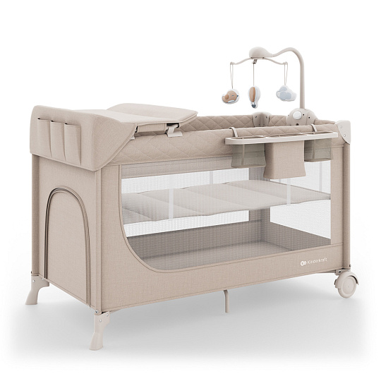 KINDERKRAFT Postýlka cestovní Leody Up Beige s příslušenstvím KINDERKRAFT Postýlka cestovní Leody Up Beige s příslušenstvím