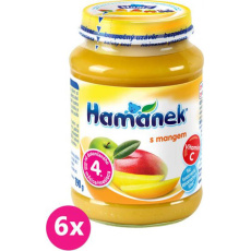 6x HAMÁNEK S mangem, (190 g) - ovocný příkrm