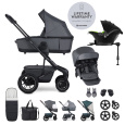 EASYWALKER Set XXL Harvey5 Air Premium Mineral Grey + KIDDY Evoluna i-size 2 + základna
