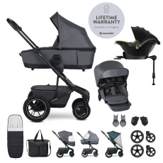 EASYWALKER Set XXL Harvey5 Air Premium Mineral Grey + KIDDY Evoluna i-size 2 + základna EASYWALKER Set XXL Harvey5 Air Premium Mineral Grey + KIDDY Evoluna i-size 2 + základna