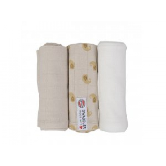 LODGER Swaddler Flame Tribe 3balení 70 x 70 cm Birch