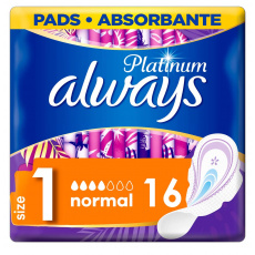 ALWAYS Platinum Ultra Normal Plus Vložky hygienické 16 ks ALWAYS Platinum Ultra Normal Plus Vložky hygienické 16 ks
