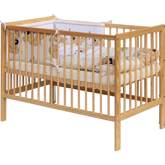 Scarlett Dětská postýlka s kompletní výbavou Scarlett 120 x 60 cm - Japy - béžová Scarlett Dětská postýlka s kompletní výbavou Scarlett 120 x 60 cm - Japy - béžová