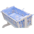 Scarlett Dětská kolébka bílá - 90x41cm s kompletní výbavou Toro Barva soupravy: Toro modrá