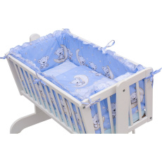 Scarlett Dětská kolébka bílá - 90x41cm s kompletní výbavou Toro Barva soupravy: Toro modrá