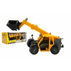 Stavební stroj nakladač plast 32cm na volný běh v krabici 37x16x17cm Stavební stroj nakladač plast 32cm na volný běh v krabici 37x16x17cm