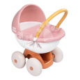 Smoby Hluboký kočárek s textilem Pram Soft Baby Nurse pro 42 cm panenku s 54 cm vysokou ergonomickou rukojetí od 18 měsíců 