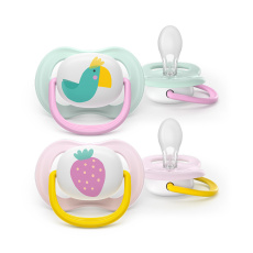 Philips AVENT Šidítko Ultra air obrázek 0-6m dívka, 2ks Philips AVENT Šidítko Ultra air obrázek 0-6m dívka, 2ks
