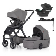 PETITE&MARS SET Kočárek 4v1 ICON Dove Grey LITE RWS + CYBEX Aton B2 i-Size