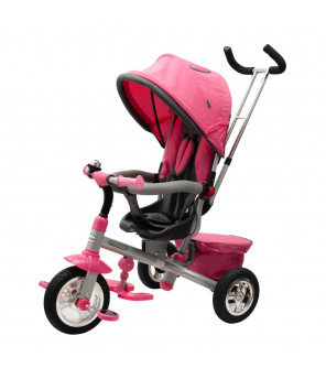 Dětská tříkolka Baby Mix 3v1 TYPHOON 360° růžová Dětská tříkolka Baby Mix 3v1 TYPHOON 360° růžová