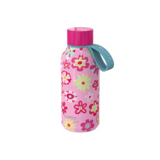 Nerezová termoláhev Solid Kids s poutkem Flowers 330 ml