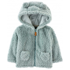 CARTER'S Kabátek na zip s kapucí Mint Ears neutrál NB/ vel. 56 CARTER'S Kabátek na zip s kapucí Mint Ears neutrál NB/ vel. 56