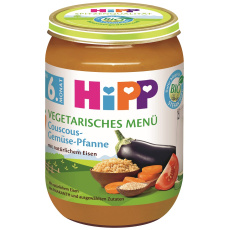 HiPP BIO Kuskus se zeleninou - vegetariánské menu od 6. měsíce, 190 g HiPP BIO Kuskus se zeleninou - vegetariánské menu od 6. měsíce, 190 g