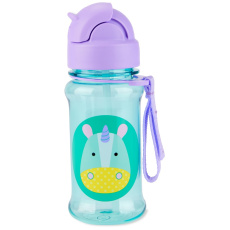 SKIP HOP Zoo tritan Láhev s brčkem 355ml Jednorožec 12m+ SKIP HOP Zoo tritan Láhev s brčkem 355ml Jednorožec 12m+