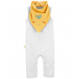 CARTER'S Set 2dílný overal bez rukávů, bryndáček Grey neutrál LBB 9m, vel. 74