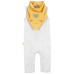 CARTER'S Set 2dílný overal bez rukávů, bryndáček Grey neutrál LBB 9m, vel. 74