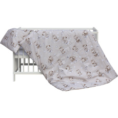 Levná postýlka s vyndavacími příčkami - bílá - 120x60 cm s výbavou Fiki Barva soupravy: Fiki béžová