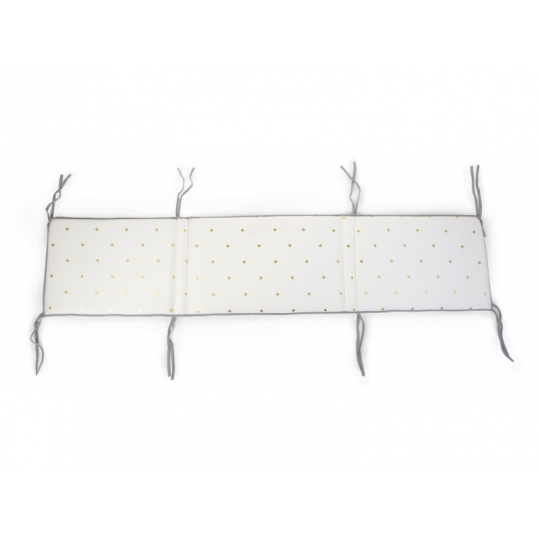 Mantinel do postýlky 35x170cm Jersey Gold Dots