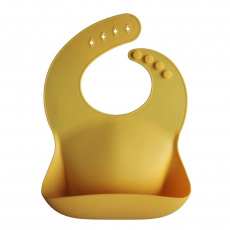 MUSHIE Silikonový bryndák Mineral Yellow MUSHIE Silikonový bryndák Mineral Yellow