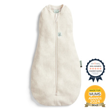 ERGOPOUCH Zavinovačka a vak na spaní 2v1 Cocoon Oatmeal Marle 3-6 m, 6-8 kg, 0,2 tog