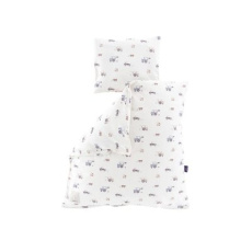 TRÄUMELAND Povlečení do kolébky Jersey 80/80 + 35/40 Little Farm Blau