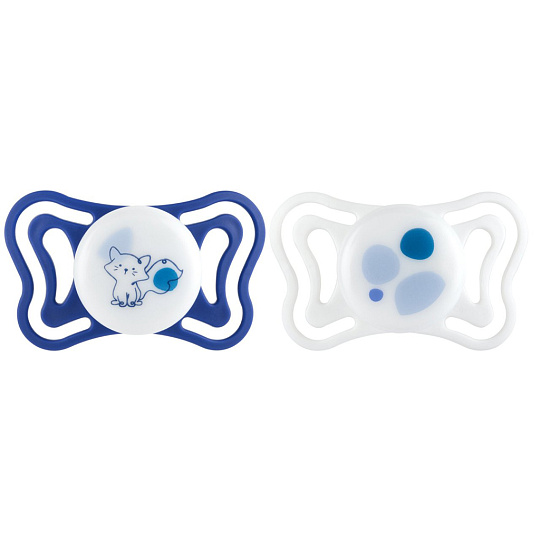 CHICCO Dudlíky Physioforma Light silikonové ortodontické modré 16-36m, 2 ks CHICCO Dudlíky Physioforma Light silikonové ortodontické modré 16-36m, 2 ks